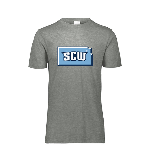 [FTSCUBGY-AS-LOGO3] Decker Men's Tri-Blend T-Shirt - Short Sleeve (Adult S, Gray, Logo 3)