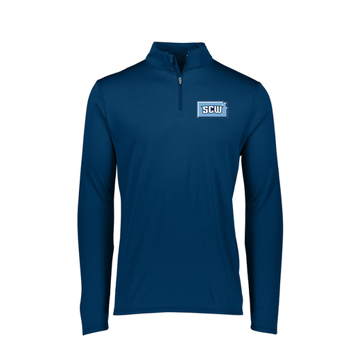[FTLQFLNV-FAXS-LOGO3] Decker Women's Flex-Lite 1/4 Zip Shirt (Female Adult XS, Navy, Logo 3)