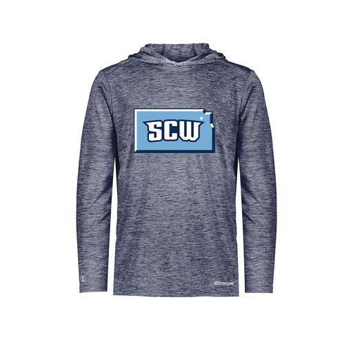 [FOLHCGNV-AS-LOGO3] Decker Men's Charge Hoodie (Adult S, Navy, Logo 3)