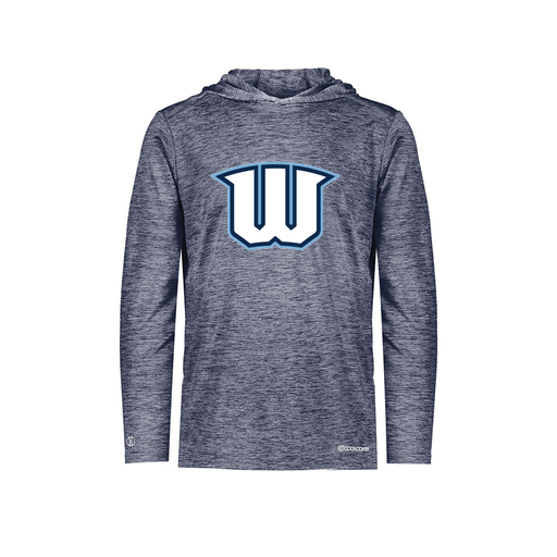 [FOLHCGNV-YS-LOGO2] Decker Youth Charge Hoodie (Youth S, Navy, Logo 2)