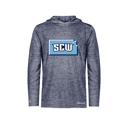 [FOLHCGNV-YS-LOGO3] Decker Youth Charge Hoodie (Youth S, Navy, Logo 3)