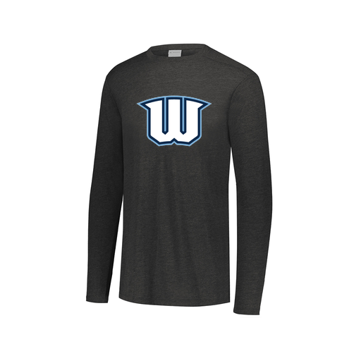 [FTLCUBBK-AXS-LOGO2] Decker Men's Tri-Blend T-Shirt - Long Sleeve (Adult XS, Black, Logo 2)